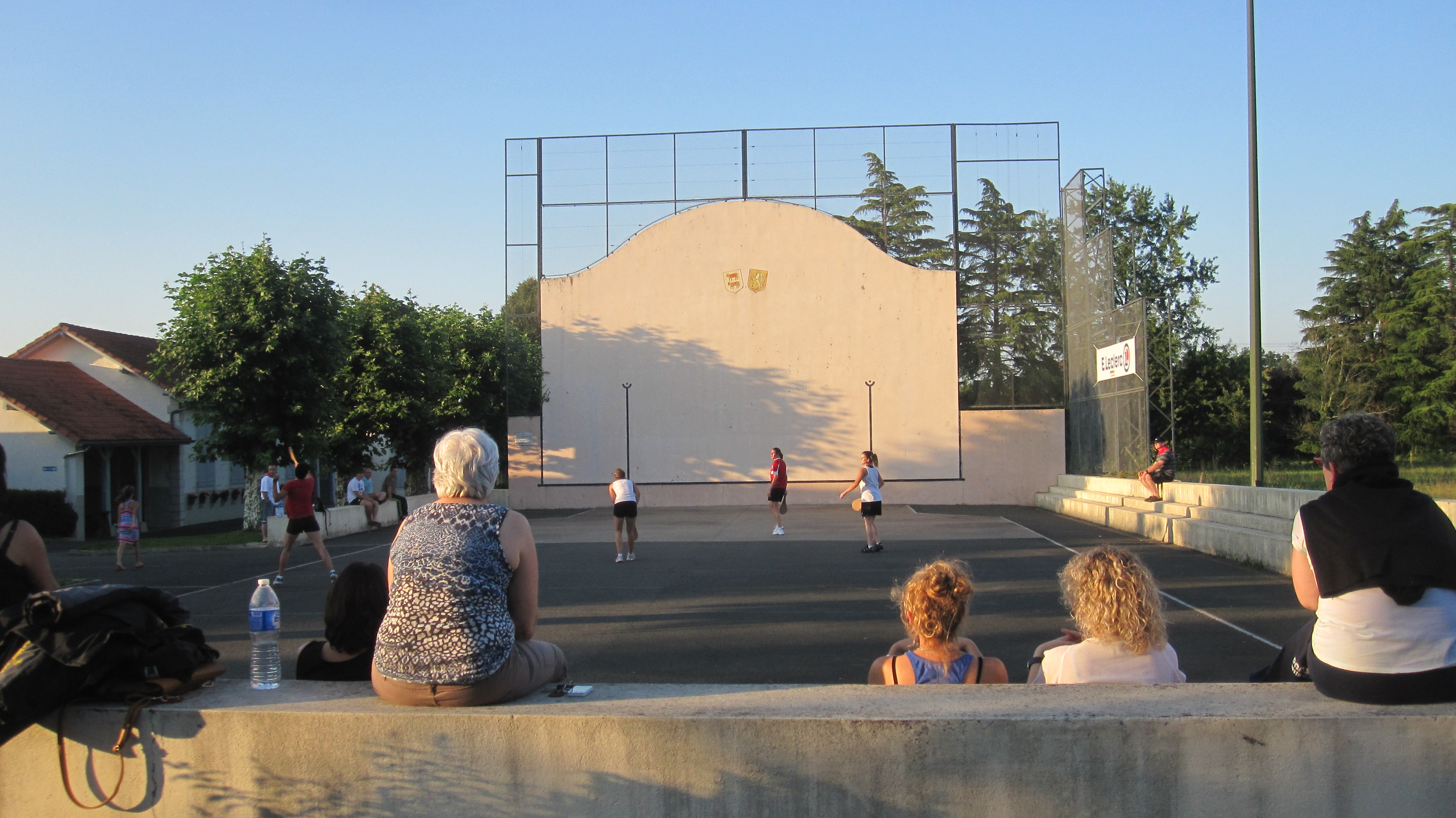The high wall called Fronton where the Basque ball game Pelota is played